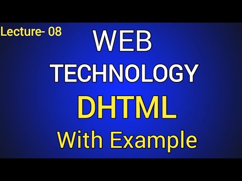 Lec-08 What is DHTML with Example | Web Technology - YouTube