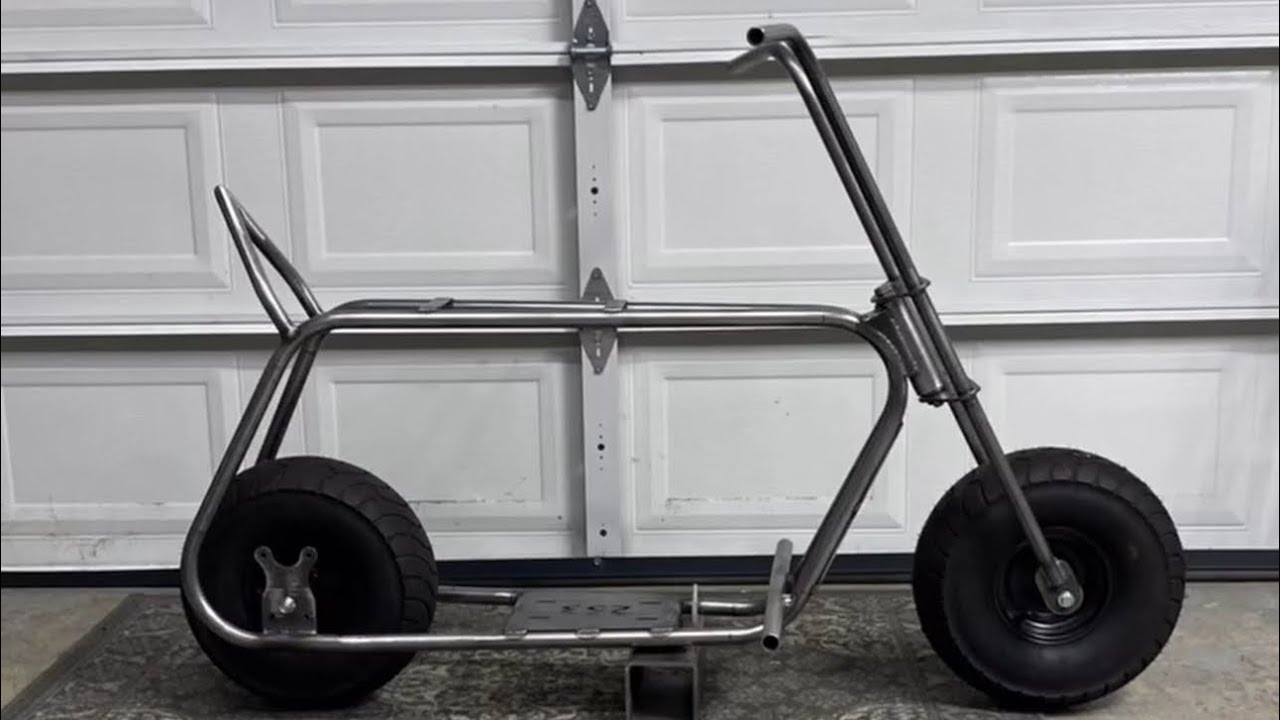 Mini bike hoop frame set up on the jig. “Cruiser Frame”. 