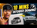 I Tried Drawing a Defender in 10 Mins…😮💨 #sketch #viral #drawing