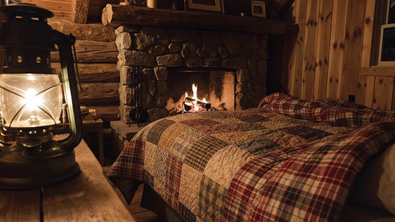 Sweet Winter Night Coffee Shop ❄️ Cozy Jazz Music & Crackling Fireplace for Study & Work