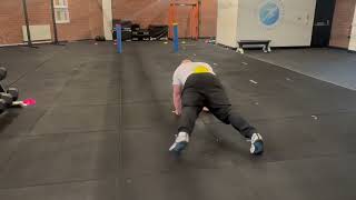 Lateral High Plank shuffle