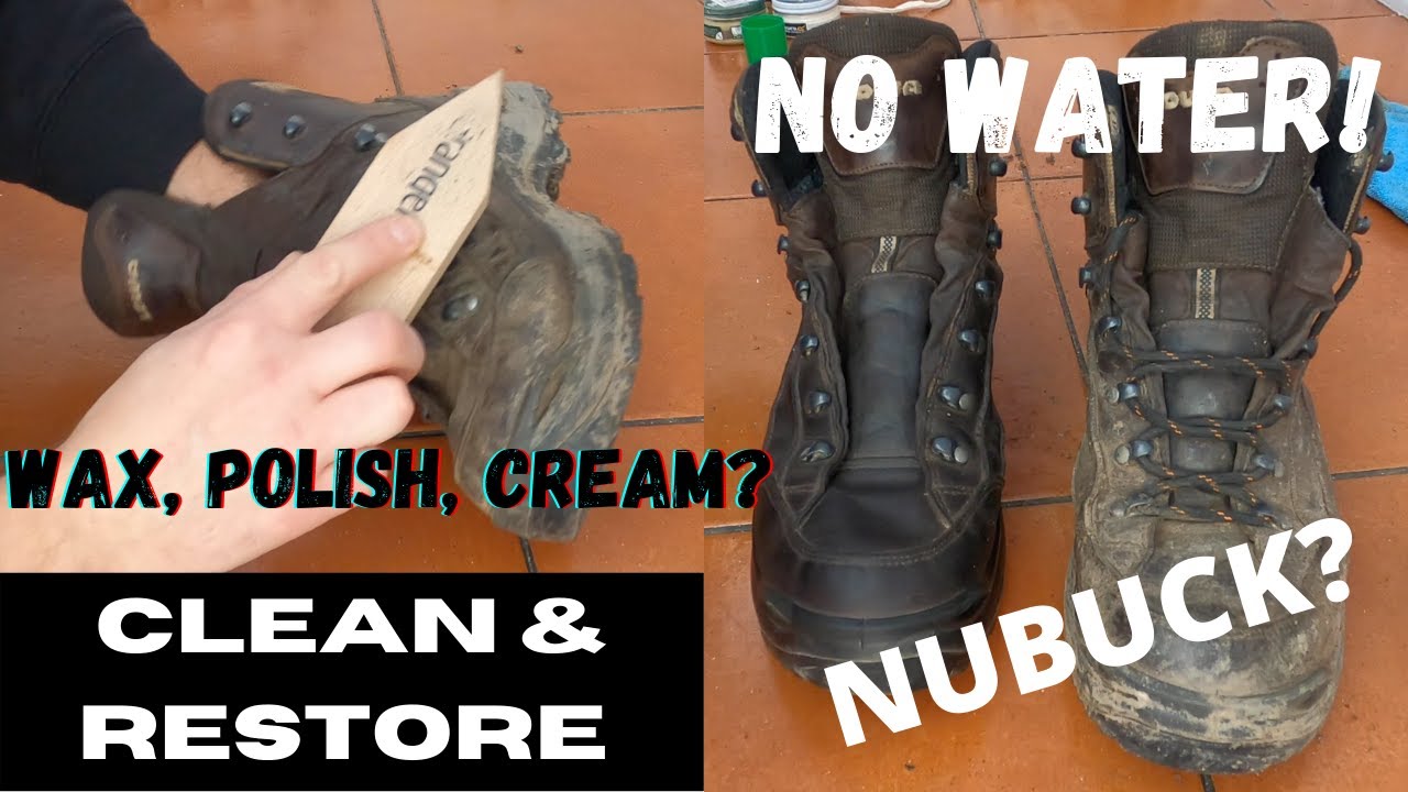 Clean and treat leather boots Dry brush method YouTube