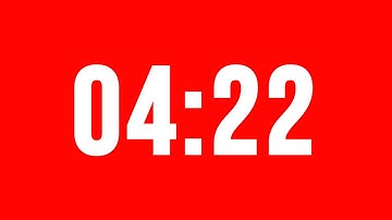 4 Minute 22 Second Timer With Alarm Without Music
