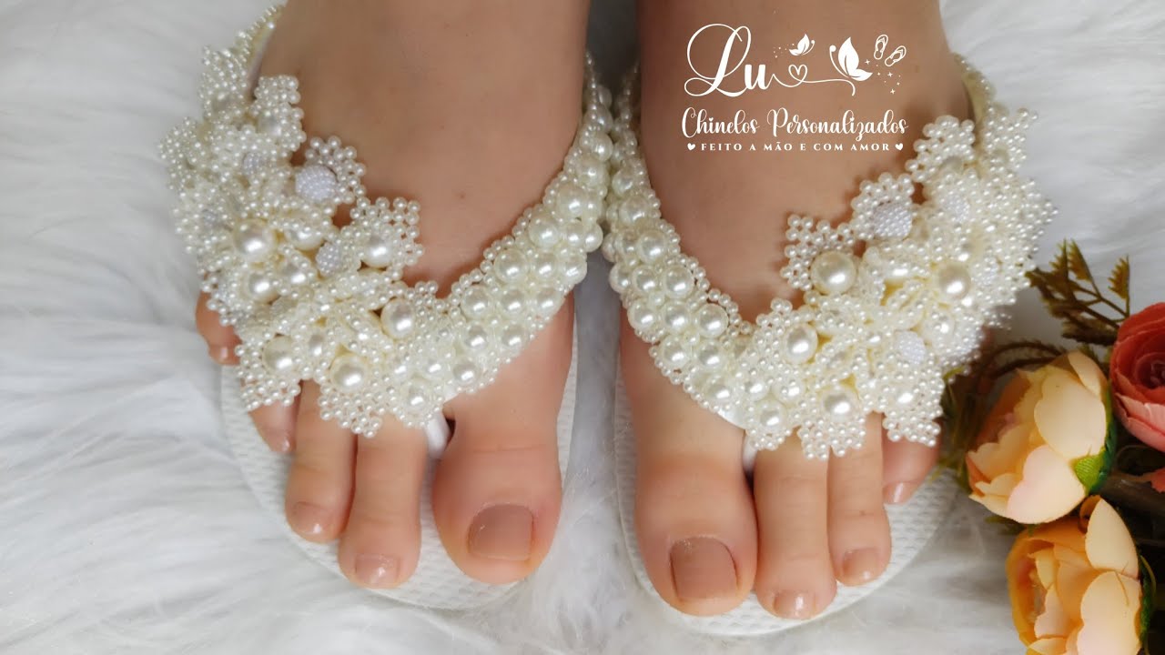 TRAMA DE PÉROLAS EXUBERANCE/Lu Chinelos Personalizados