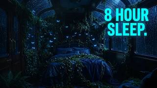 Midnight Orient Express Train in Heavy Rain 🚂 | 8 Hour Sleep Ambience for Insomnia Relief (No Ads)