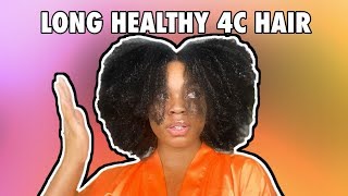 How to Grow 4c Hair LONG &amp; HEALTHY | My Natural Hair Routine