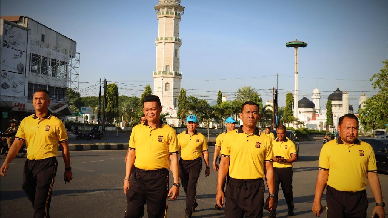 OLAHRAGA PAGI PERSONEL POLRESTA BANDA ACEH