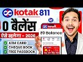 Kotak Mahindra Bank Open Account Zero Balance | Kotak 811 Account Opening Online Zero Balance