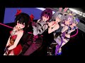 【崩壊：スターレイル Honkai：Star Rail MMD】花火 卡芙卡(カフカ) 流螢(ホタル) 符玄 銀狼 / UP down / 4K 60FPS