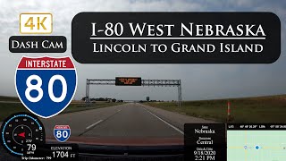 "The Longest Straight Stretch of Interstate": Lincoln West On Interstate 80 Nebraska 4K Ultra HD