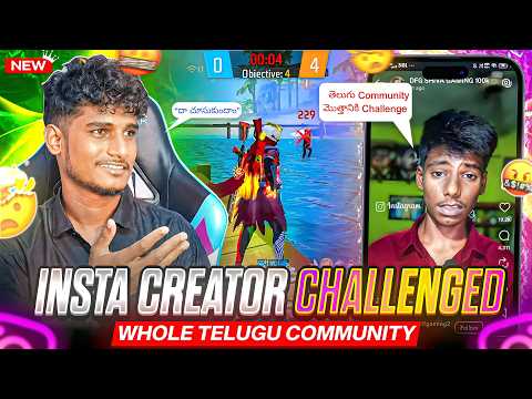 INSTAGRAM CREATOR CHALLENGING🥵 #WHOLE TELUGU COMMUNITY 😡FOR 1V1 ? 😱#freefire #freefiretelugu #ff
