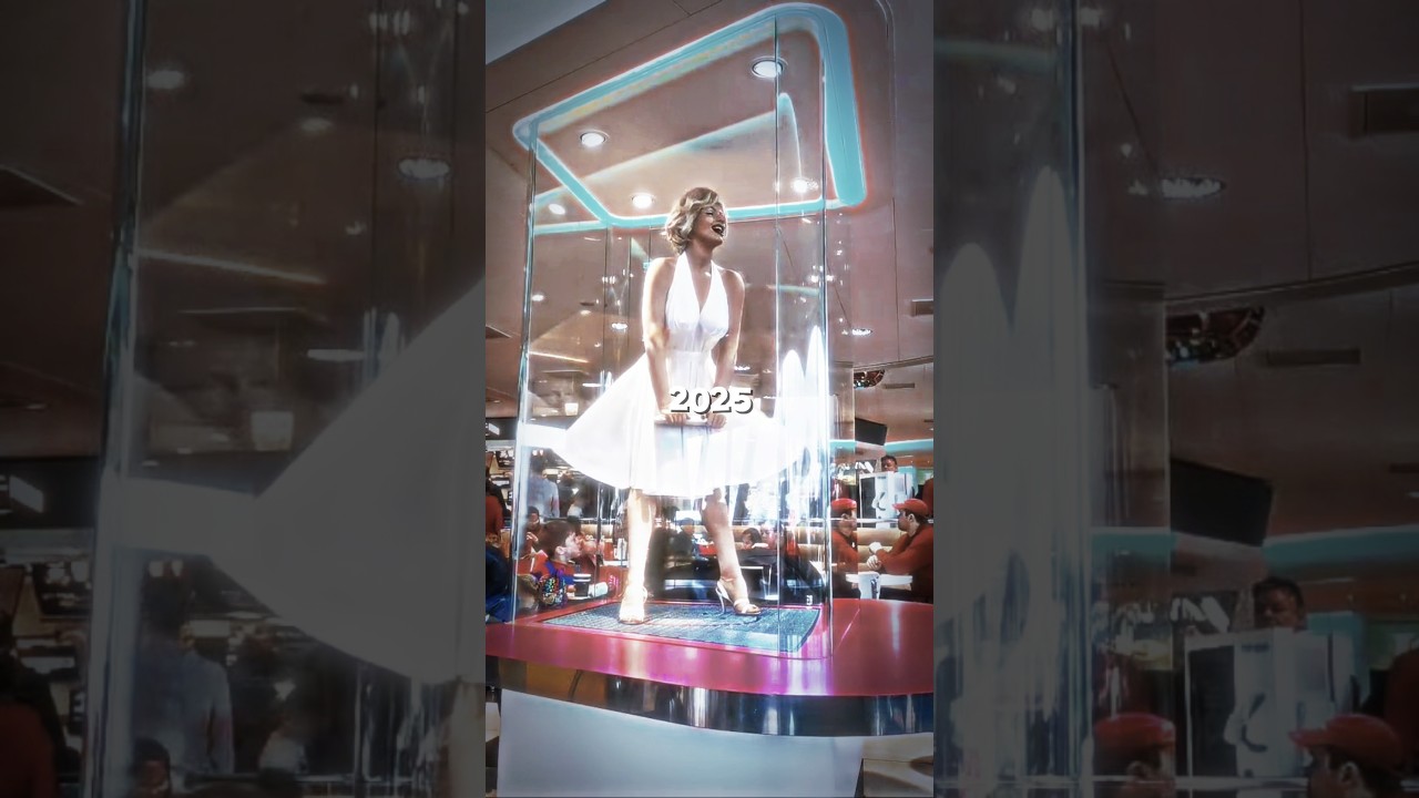 2025 Statue vs 1955 Marilyn Monroe — Then vs Now White Dress Icon