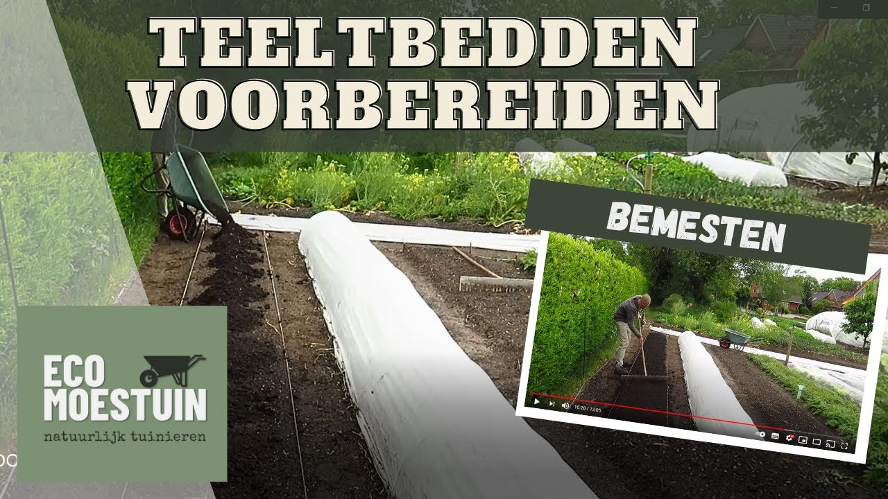 Teeltbedden voorbereiden in moestuin