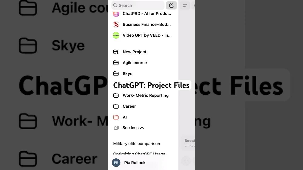 Tangible AI Tips: ChatGPT: Project Files 