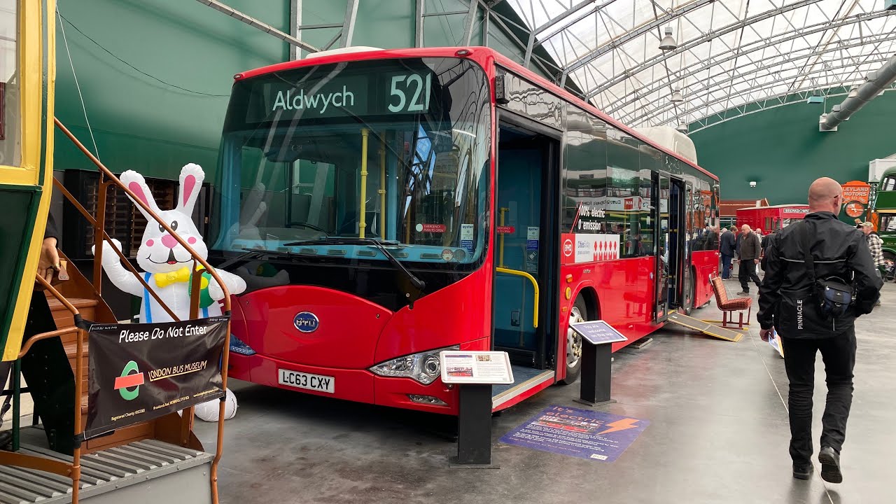 Brooklands bus museum display bus EB2 LC63 CXY bus tour - YouTube