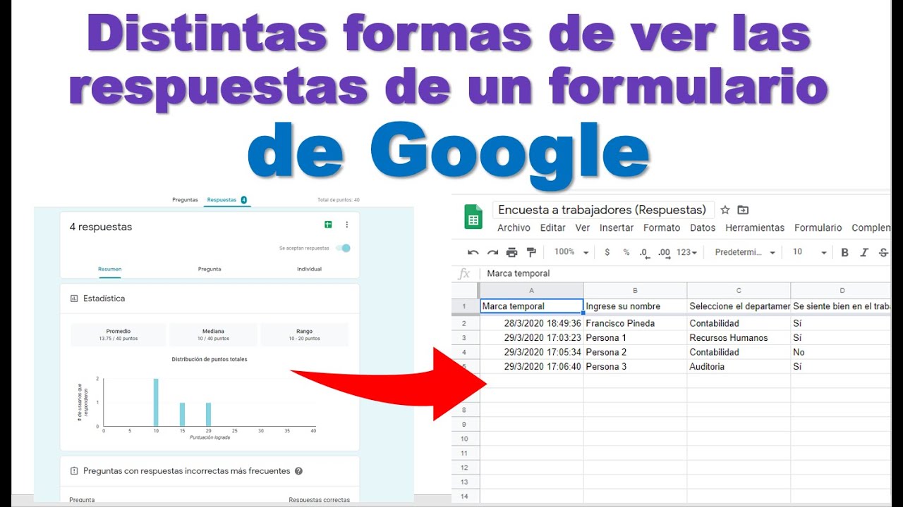 Como ver las respuestas de un formulario de google