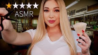 ASMR Worst Barbershop Men's Shave and Trim (Personal Attention)