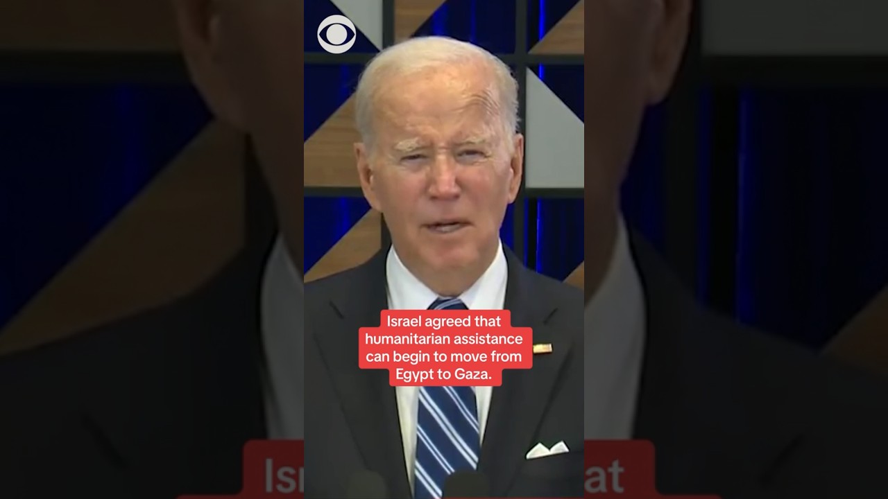 Biden says Israel has agreed to allow humanitarian aid to enter Gaza 