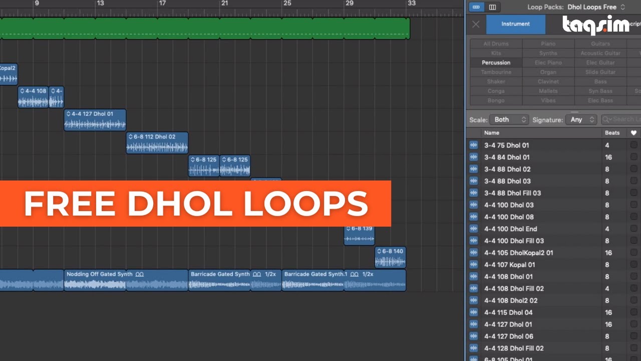 Dhol Loops Apple Loops Free Percussion Sample Pack - YouTube