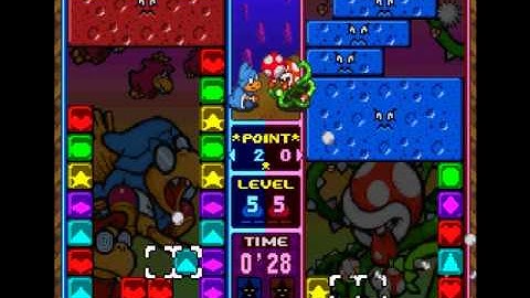 Tetris Attack vs level 7 CPU 0:34