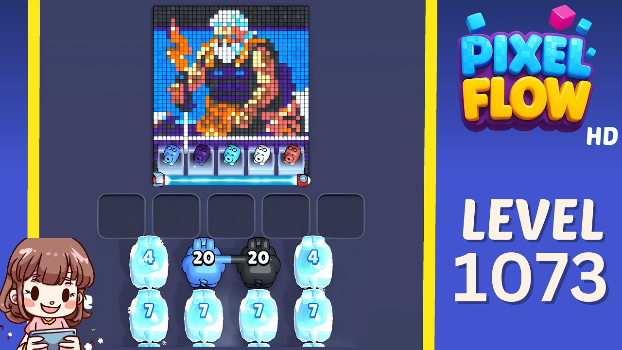 Pixel Flow Level 1073 Solution Walkthrough - YouTube