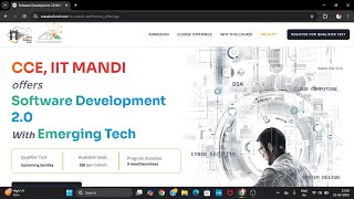 IIT Mandi Minor in Software Development || Eligibility - Class 12th pass  🤯 screenshot 2