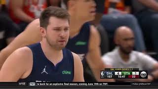 Luka Doncic scores his points of the playoffs with a soft layup screenshot 5