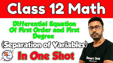 Differential Equation of Frist Order and Frist Degree || Separation of Variable || In Bengali