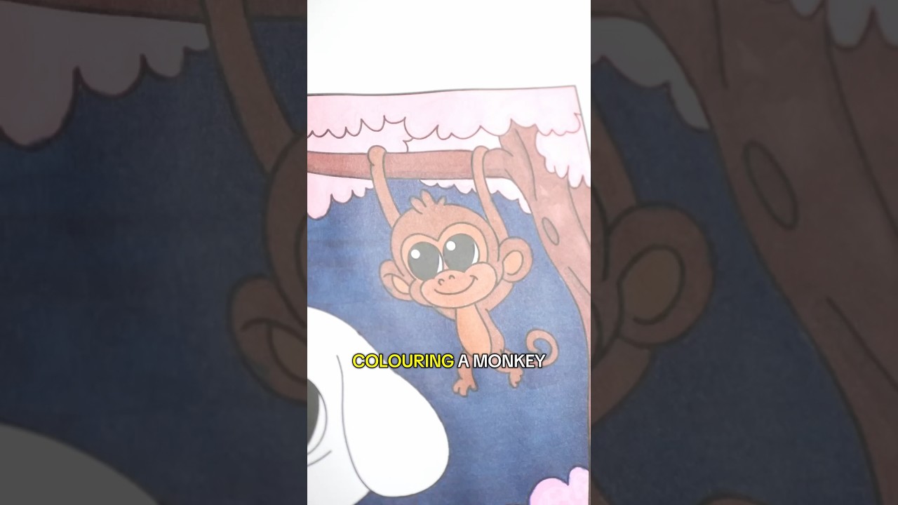 Do you like monkeys? Monkey coloring with markers! 