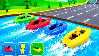 shape shifting game Boat Race Challenge 🚤🔥 | Which Boat Will Reach the Finish Line First?  screenshot 3