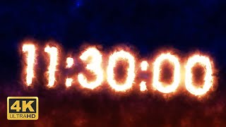 11 Hours 30 Minutes Countdown Timer - Burning [4K]