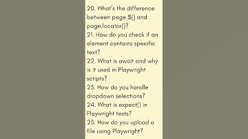 Playwright with JavaScript |  Basic Interview Questions |JS Testing Academy
