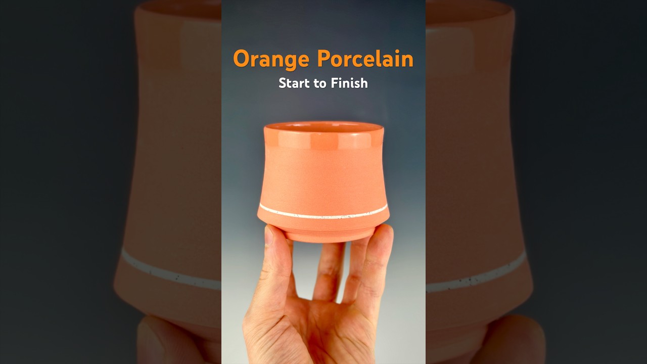 Оранжевый фарфоровый стакан 🧡 