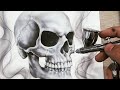 How to Airbrush HD Stencils Skull Walkthrough