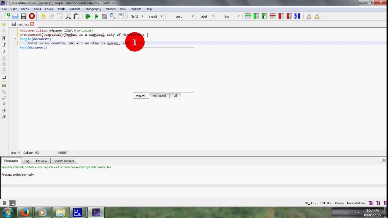 User define command - YouTube
