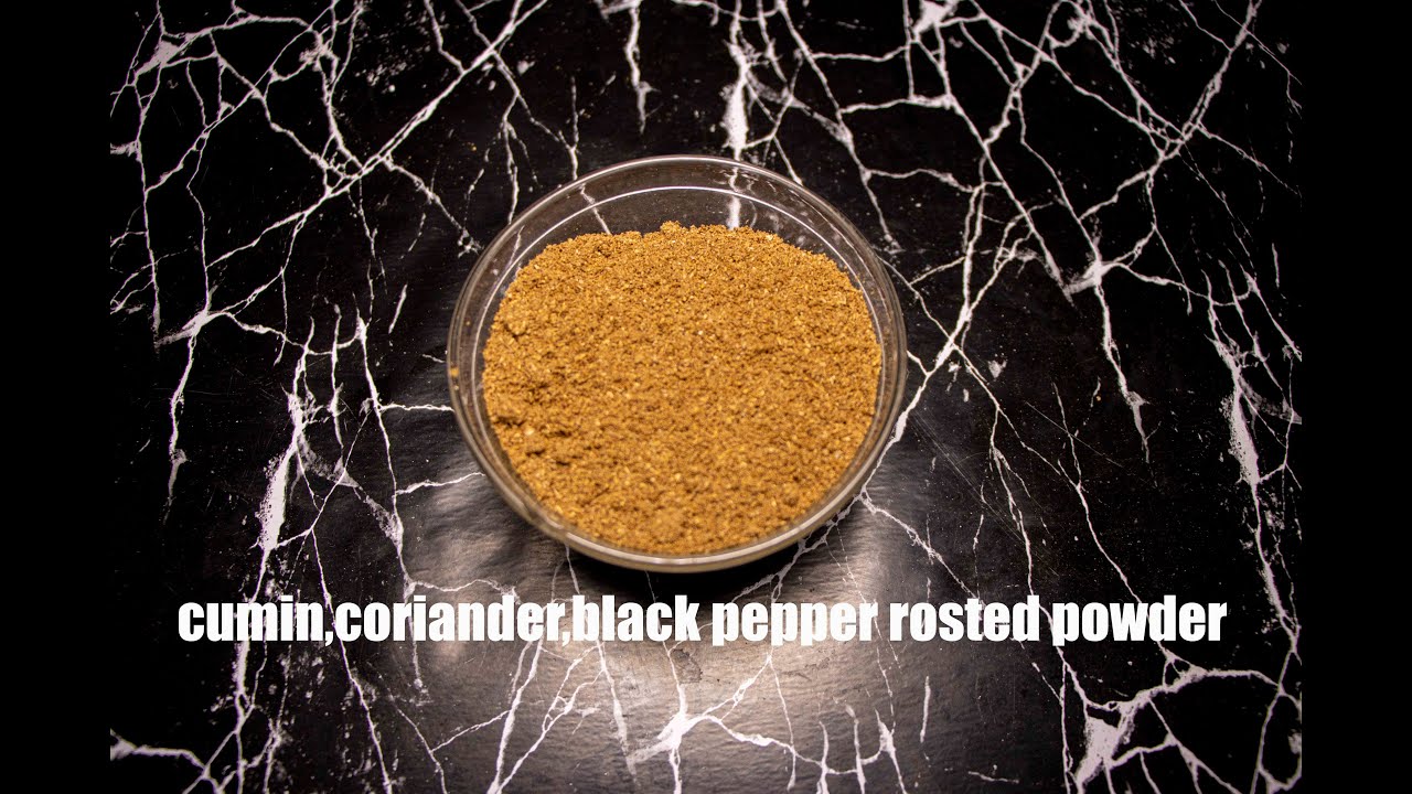 ROSTED CUMIN,CORIANDER,BLACK PEPPER POWDER RECIPE HOW TO MAKE CUMIN