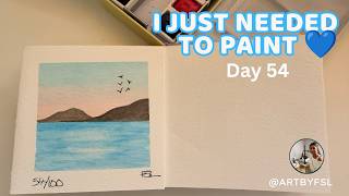 I Just Needed to Paint 💙 | Tiny Painting Day 54/100 screenshot 2
