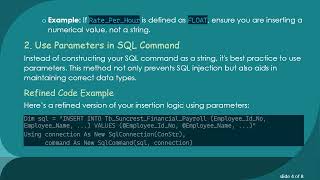Understanding the data type conversion error with ExecuteNonQuery() in VB.NET