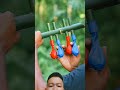 Diy four clour balloone slingshots with bamboo #bamboo #slingshots #diy