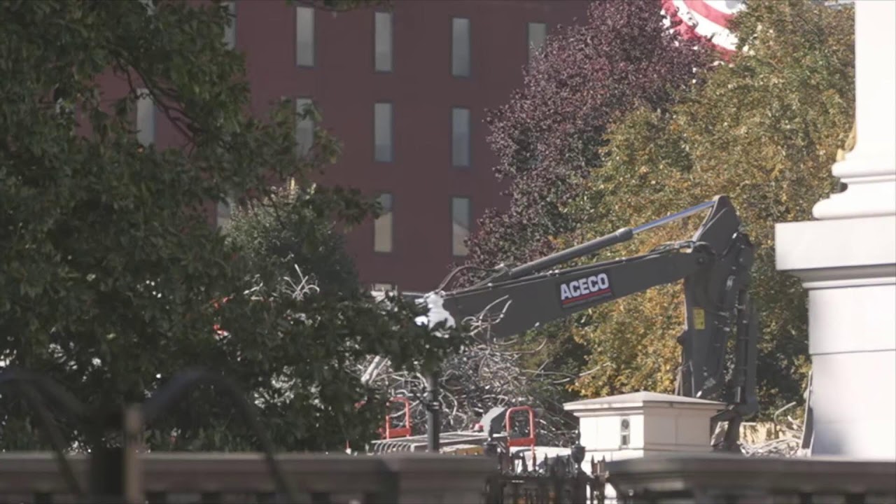 Livestream view of White House East Wing demo