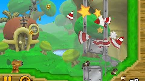 Ragdoll Blaster 3 Patchwork Meadows 1-7 Detonator 3 Stars Tutorial Walkthrough