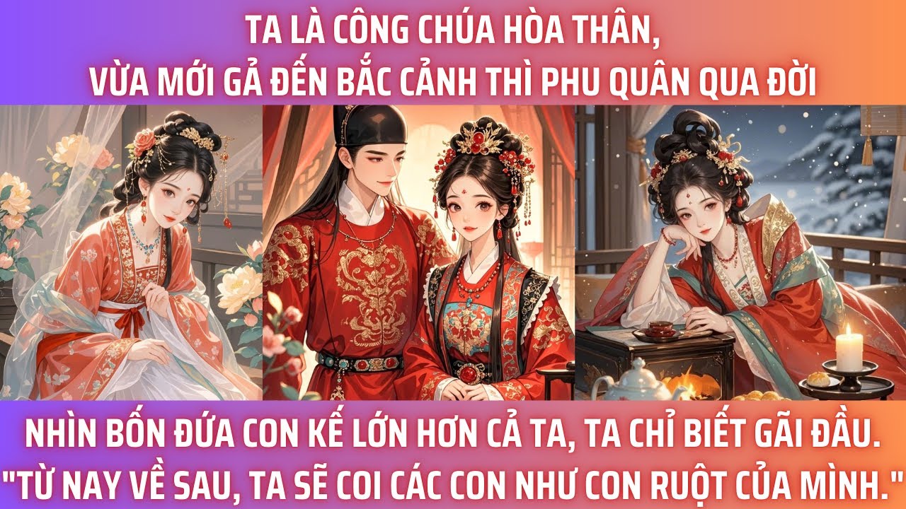 TA LÀ CÔNG CHÚA HÒA THÂN, VỪA MỚI GẢ ĐẾN BẮC CẢNH THÌ PHU QUÂN QUA ĐỜI. NHÌN BỐN ĐỨA CON KẾ LỚN HƠN