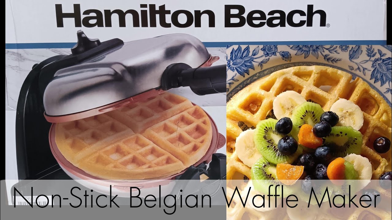 Hamilton Beach Flip Belgian Non-Stick Waffle Maker With Removable