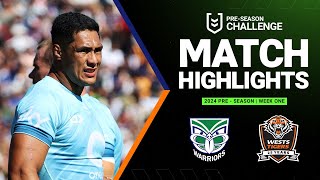 NRL Pre-Season 2024 | Warriors v Wests Tigers | Match Highlights image