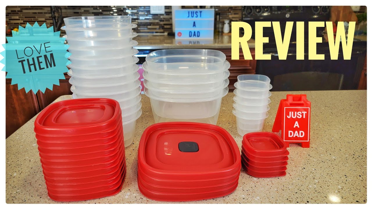 Rubbermaid 16-Piece Food Storage Containers with Lids and Steam Vents,  Microwave and Dishwasher Safe, Red