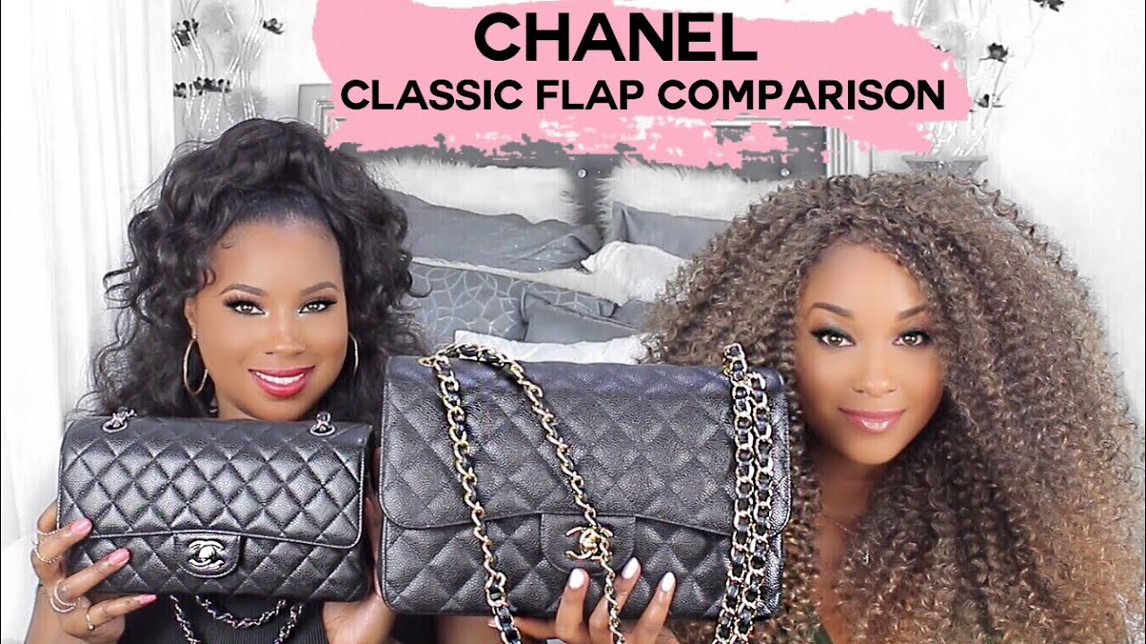 Chanel Classic Flap Comparison Medium vs.Jumbo +Review YouTube