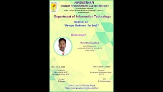 Information A National Level One-day Webinar on “Devops Platforms for SaaS”|Prof.Antony vijay Update