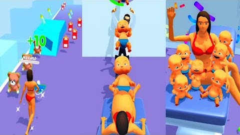 noob vs pro vs hacker in pregnant run | Pregnant Runner 👸🍼👶All Levels Gameplay Trailer Android,ios |