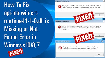 ✅ How To Fix api-ms-win-crt-runtime-l1-1-0.dll is Missing or Not Found Error in Windows 10/8/7(2021)