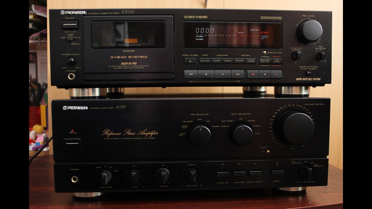 Pioneer CT-777(Cassette Deck)+Pioneer A--757(Amp.) - YouTube